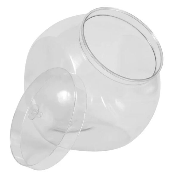 Caterer's Corner Clear Plastic Candy Jar with Lid 80 oz. - Picture 2 of 8